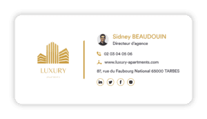 Branding : Signature mail chic immobilier