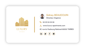 Branding : Signature mail chic immobilier